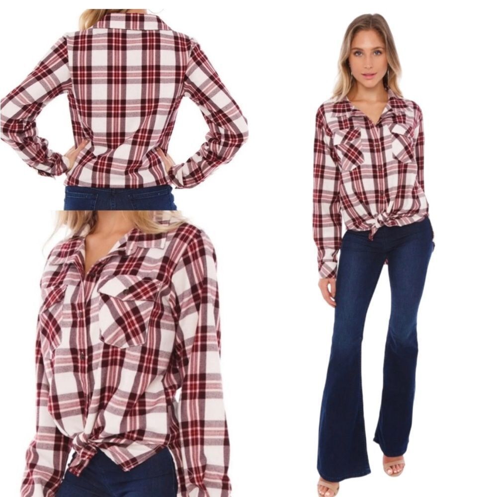 Sanctuary Boyfriend for Life Renegade Plaid Long Sleeve Button Down Shirt